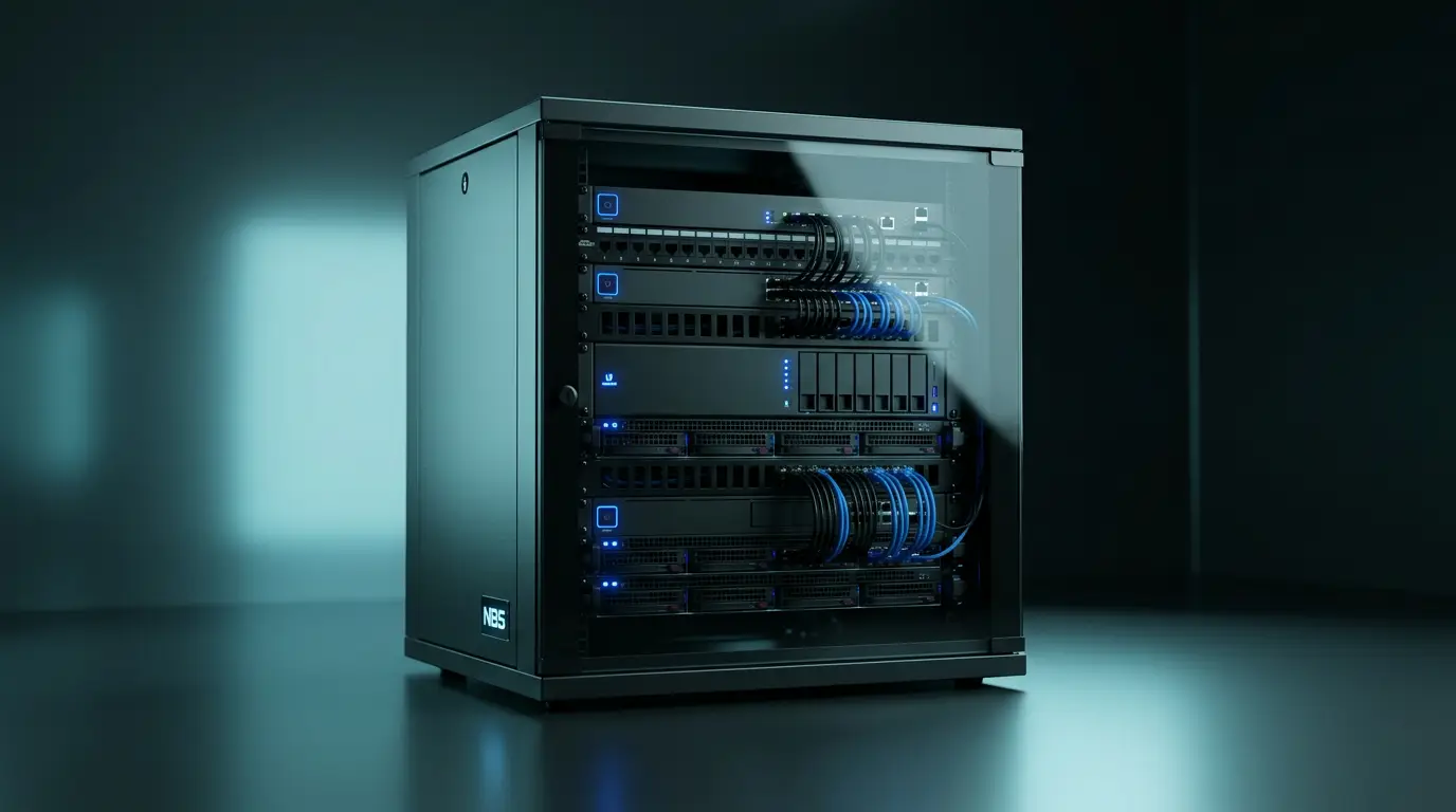 NeoDMP Baie informatique NBS avec switch, serveur et câblage structuré – solution NeoDMP pour PME